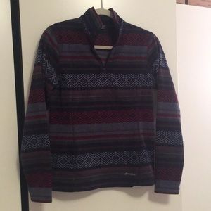 Women's printed fleece quarter zip